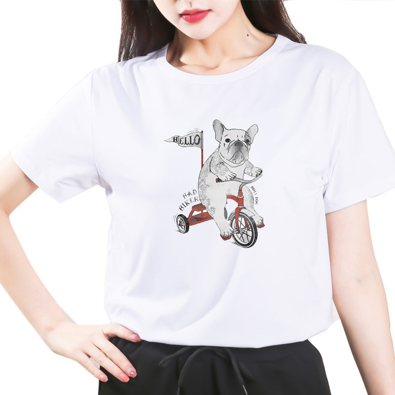 French Bulldog Dog Print All-match T-shirt For Men And Women