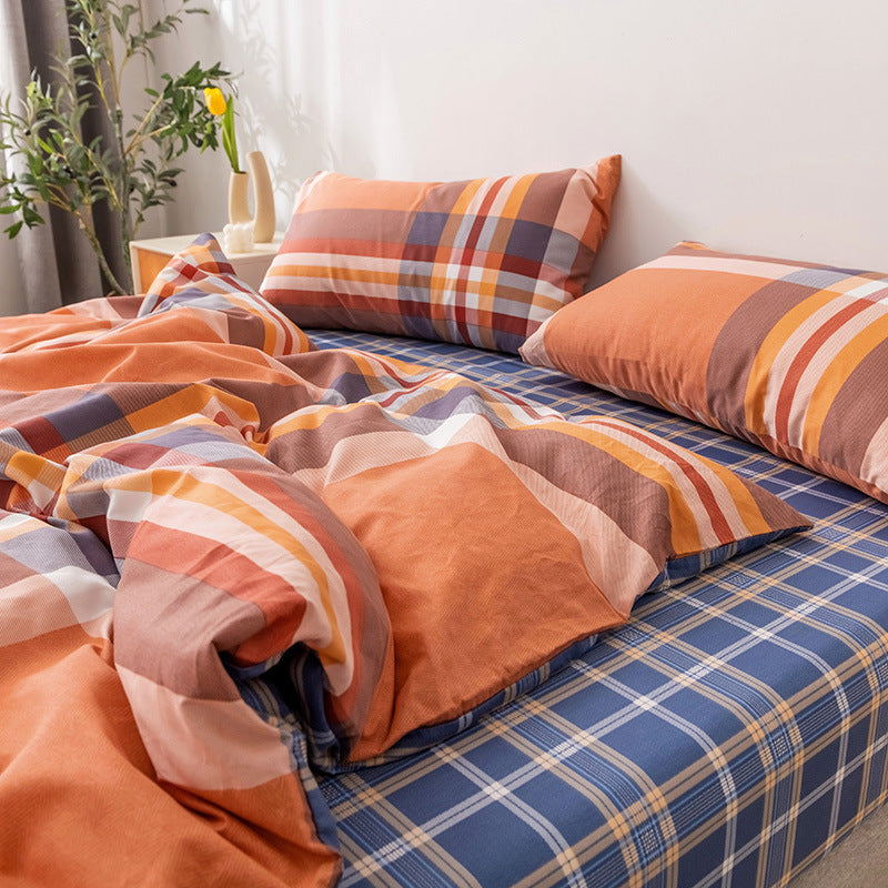 Four-piece Cotton 100 Cotton Bed Sheet Quilt Cover
