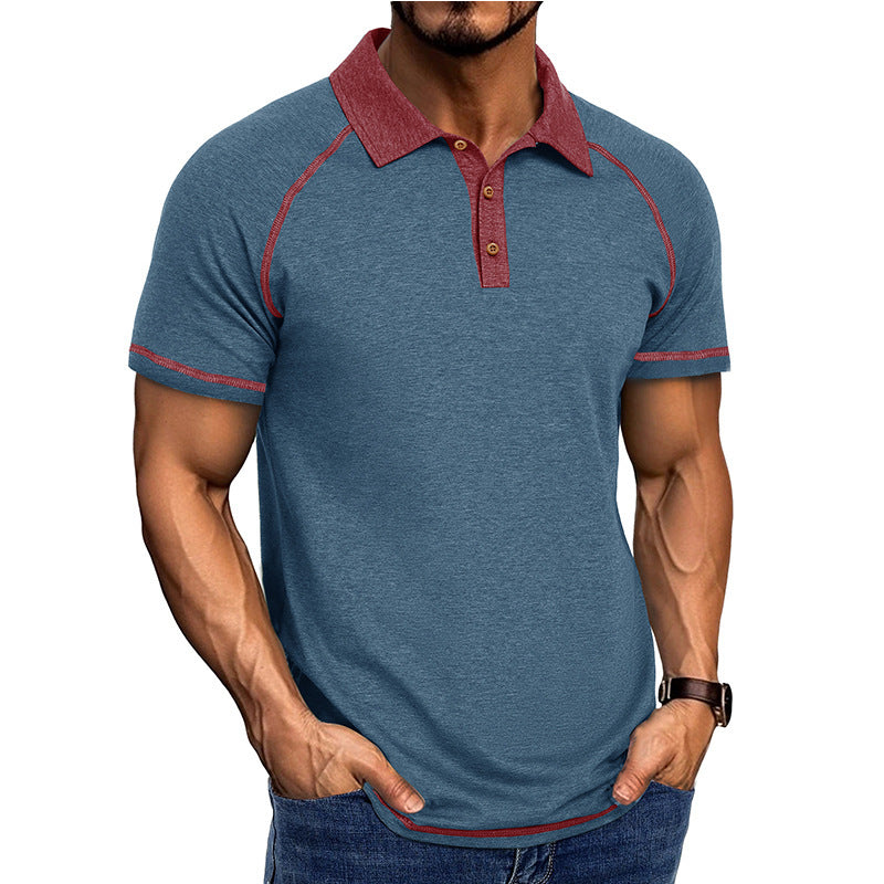 Short-Sleeved Lapel T-Shirt Polo - Bottoming Shirt for Men
