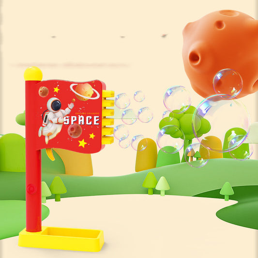 18 Holes Space Bubble Flag - Automatic Blower Soap Toy for Kids
