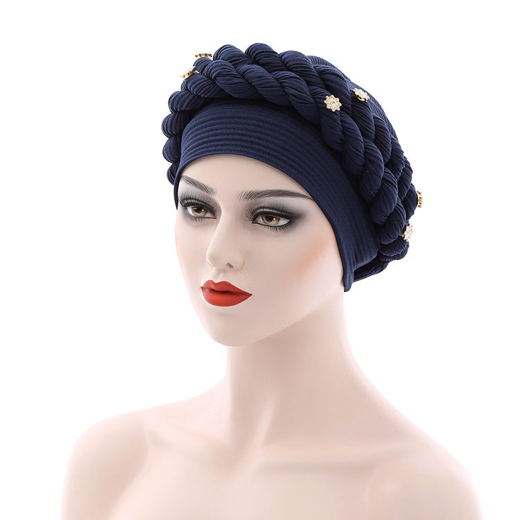 Popular Baotou Hat Braid Hat Messy Linen