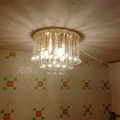 Round Crystal Aisle Entrance Corridor Ceiling Lighting