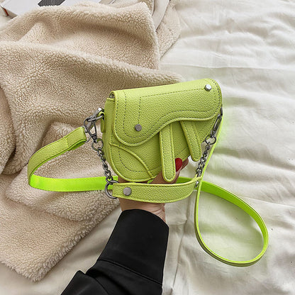 Mini Children's Women's Portable Crossbody Concave Shape Bag