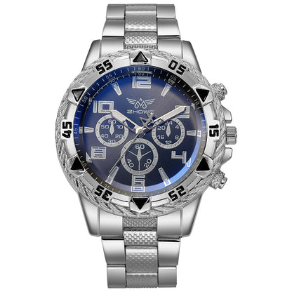 Fake Three-eye Casual Steel Watch Alloy Fashion