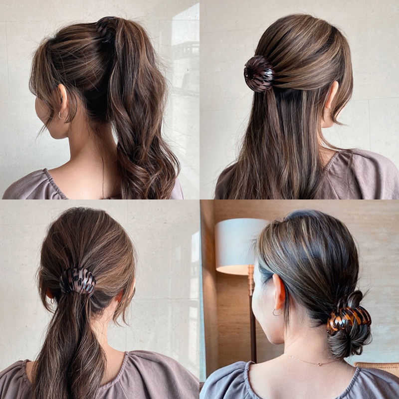 Women Hollow Hair Circle - High Horsetail Artifact Fixed Coiler Hairpin