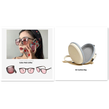 Folding Polarized Box Sunglasses for Women