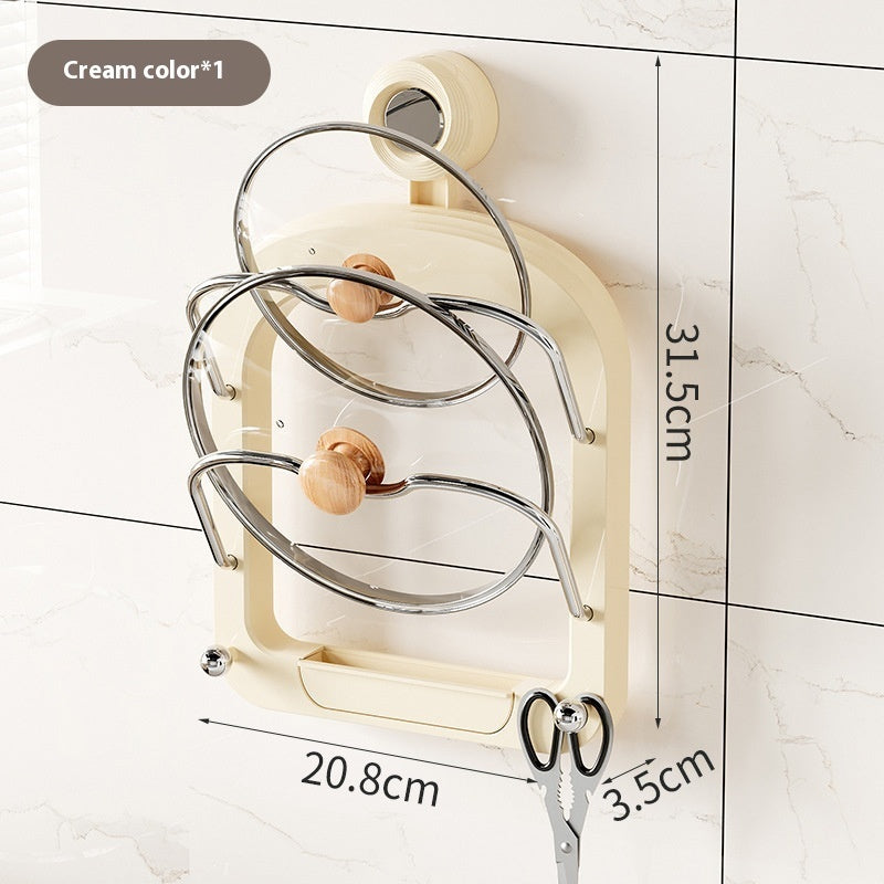 Suction Cup Lid Rack Placement Device Punch-free Wall-mounted