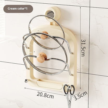 Suction Cup Lid Rack Placement Device Punch-free Wall-mounted