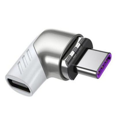 Metallic USB adapter with Type-C and USB-A connectors on a white background