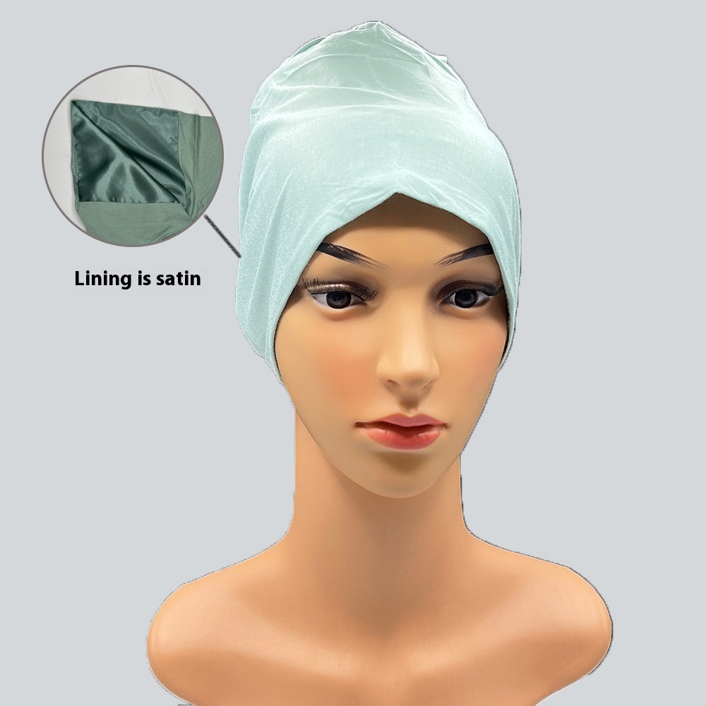 Adjustable Satin Modal Cotton Headscarf