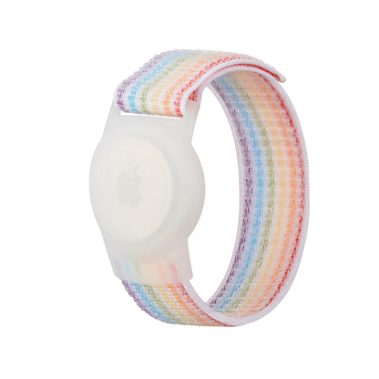 Airtag Kids Wristband - Soft Shell Rainbow Strap for Apple Airtag