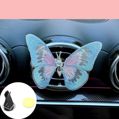 Moving Embroidery Butterfly Car Air Outlet Decoration