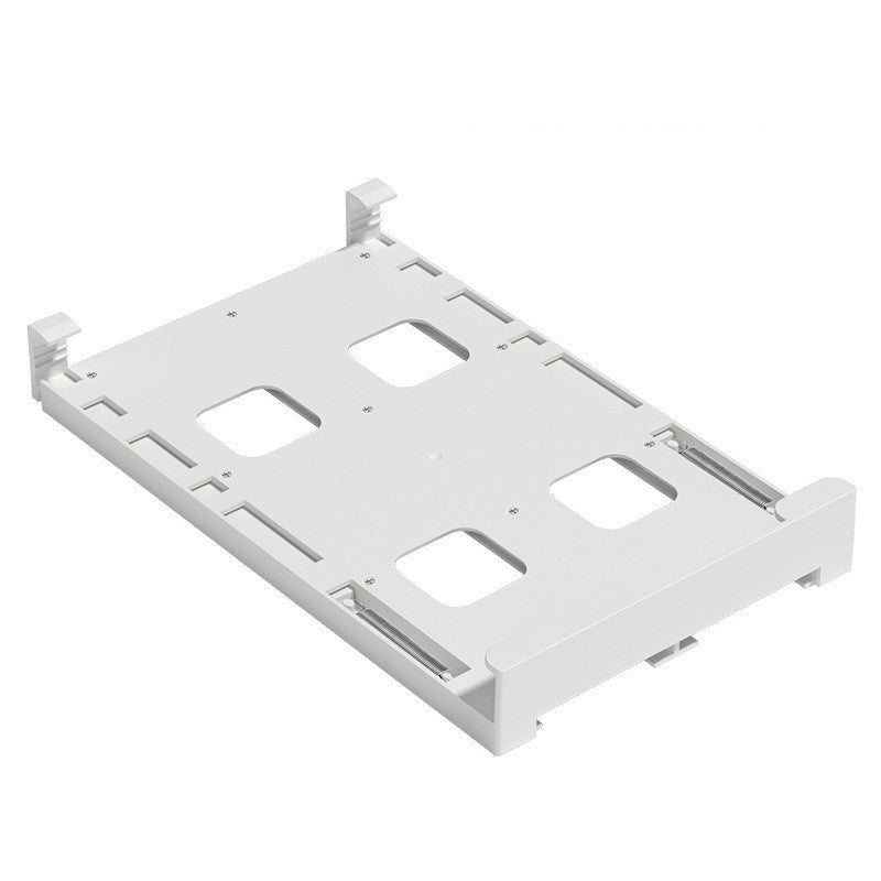 White metal bracket with 5.7cm diameter label on a white background