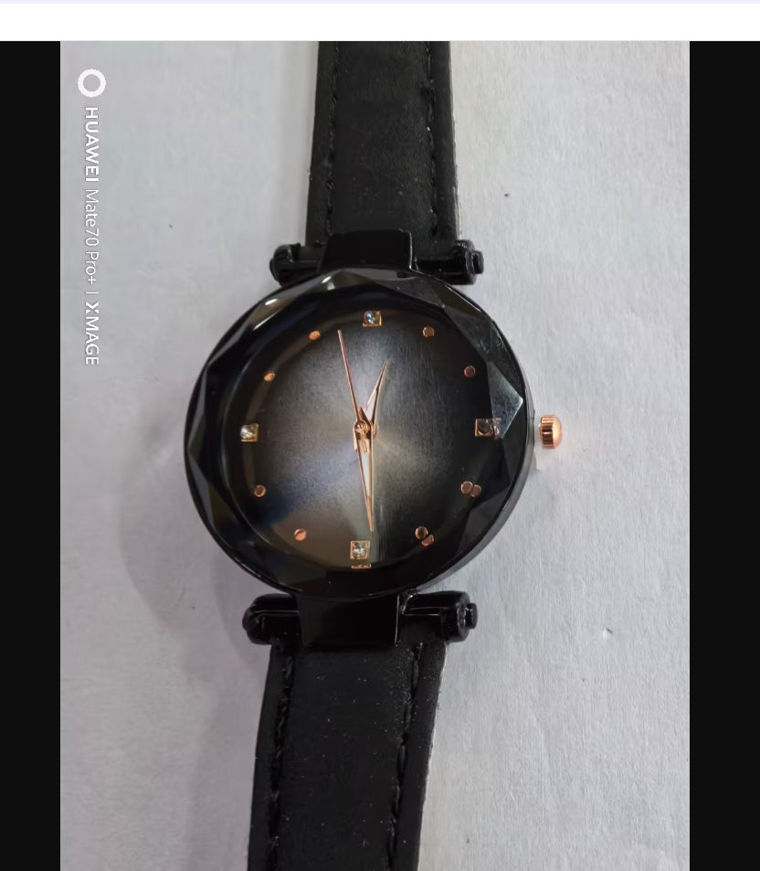 Rose Gold Women’s Starry Sky Magnet Strap Watch