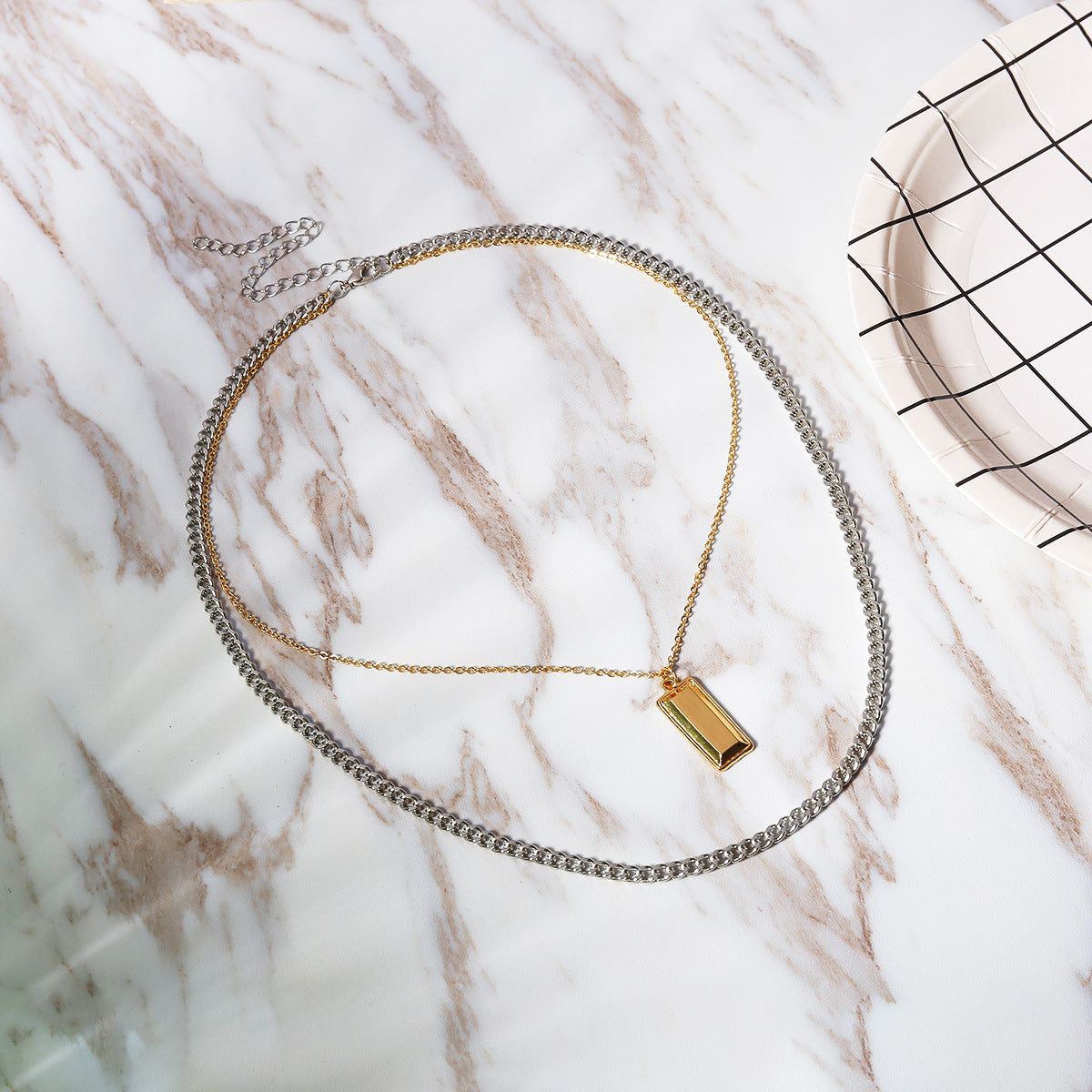 Multi-layer Item Jewelry, Personality Street Shooting Alloy Necklace