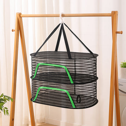 Hanging Network Dry Goods Artifact - Foldable Fly Cage for Balcony Drying