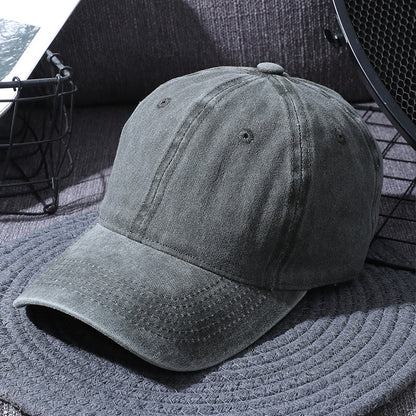 Unisex Washed Cotton Distressed Baseball Cap