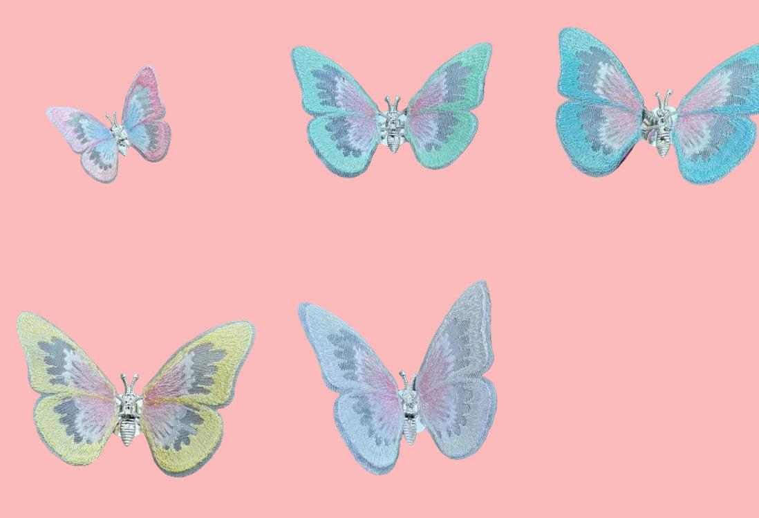 Moving Embroidery Butterfly Car Air Outlet Decoration