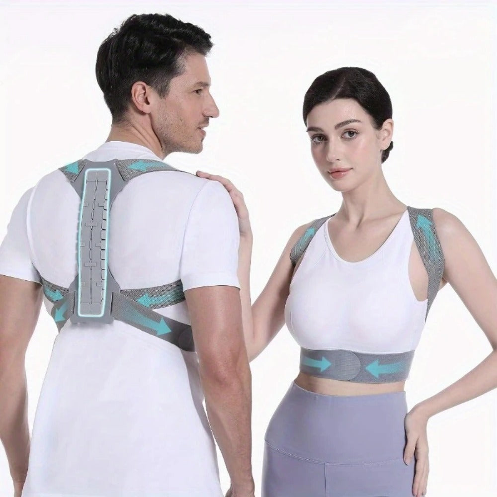 Back Support Posture Corrector for Men and Women - Adjustable Belt Back Brace