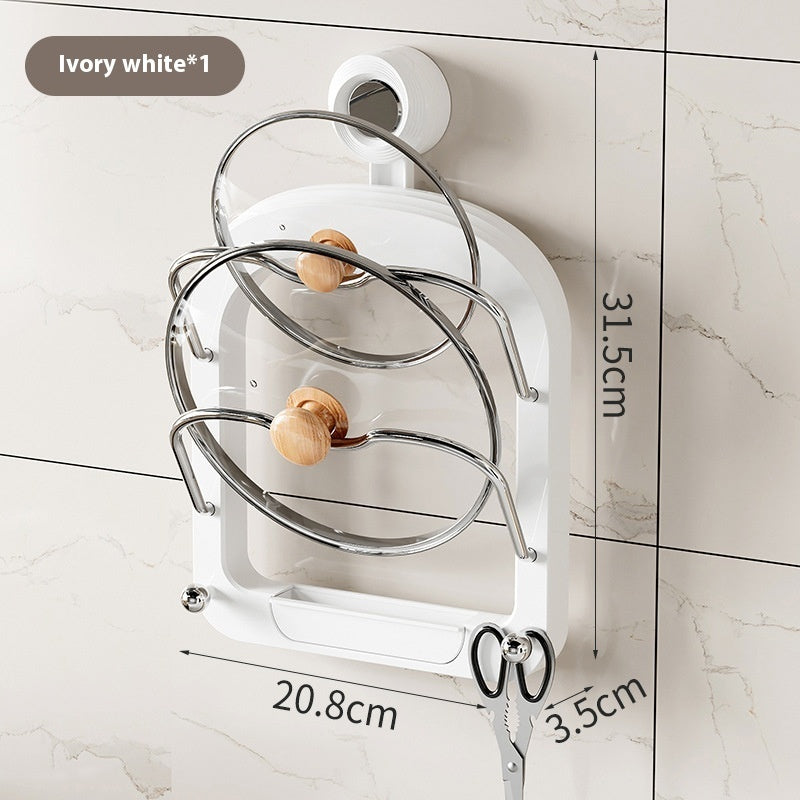 Suction Cup Lid Rack Placement Device Punch-free Wall-mounted