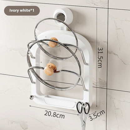 Suction Cup Lid Rack Placement Device Punch-free Wall-mounted