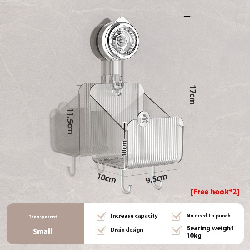 Bathroom Suction Cup Triangle Storage Rack - Punch-Free