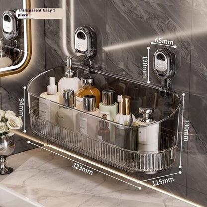 Suction Cup Storage Rack - Punch-Free Wall-Mounted Household Organizer