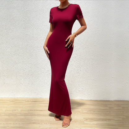 Dress Round Neck Short Sleeve Dress