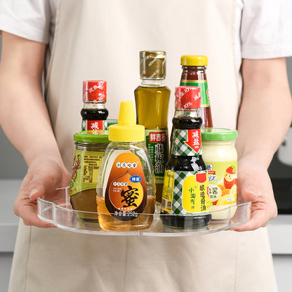 Box kitchen storage rotatable condiment turntable