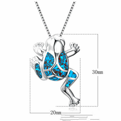 Frog female necklace pendant