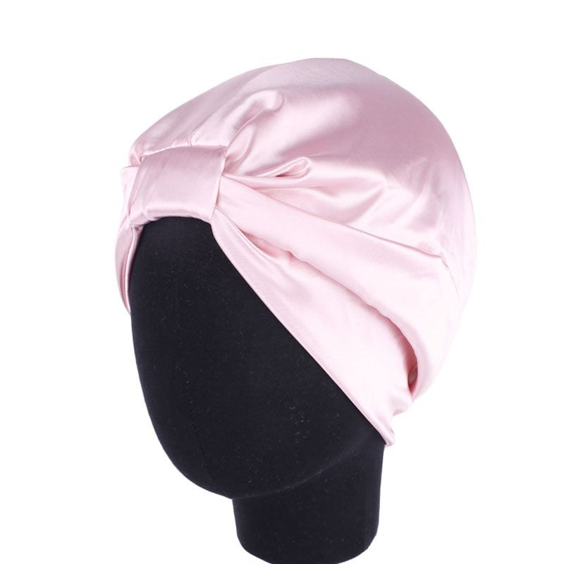 Women's Double-Layer Stretch Satin Turban Night Cap
