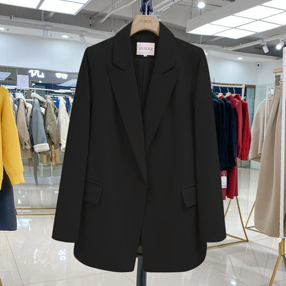 Women's Overalls Slim Black New British Style Formal Suit