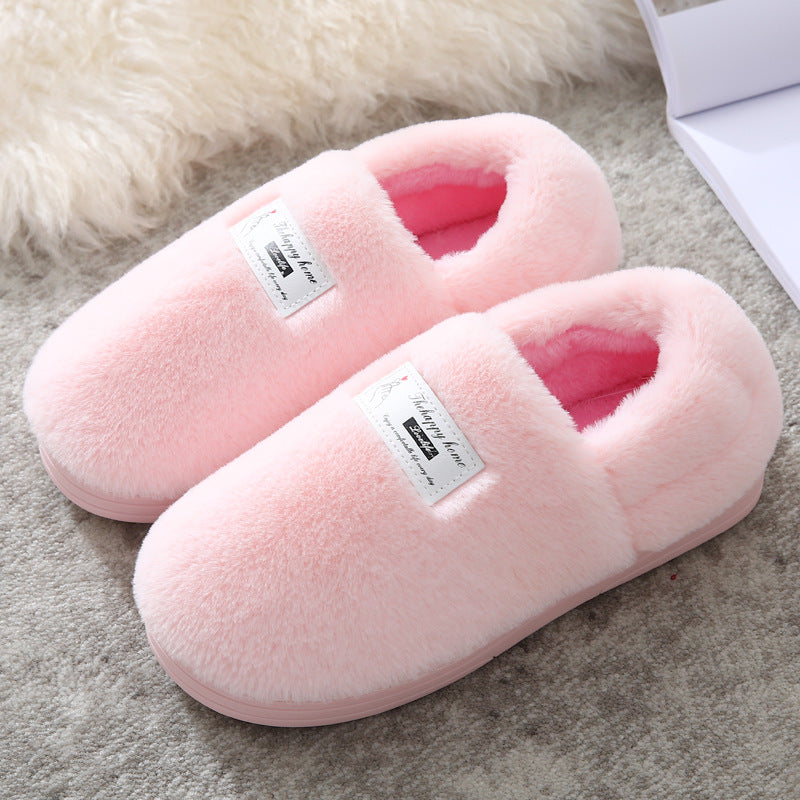Bag Heel Cotton Slippers - Cozy Rabbit Plush Overshoes