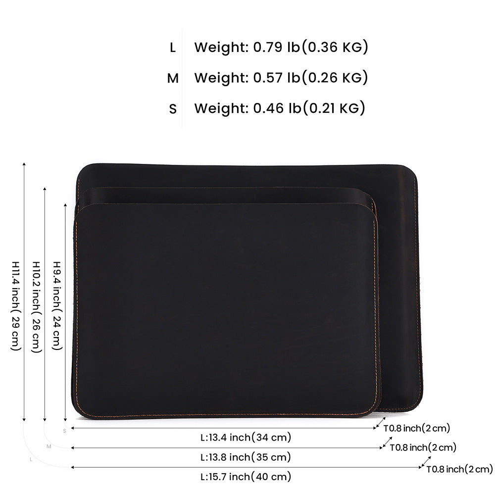 Computer Multi-functional Crazy Horse Leather Horizontal Liner Bag