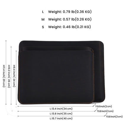 Computer Multi-functional Crazy Horse Leather Horizontal Liner Bag