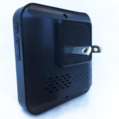 Black wall adapter on a white background