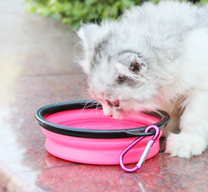 2-in-1 Pet Water Bottle Dispenser - Travel Portable Dog Cat Drinking Silicone Bowl