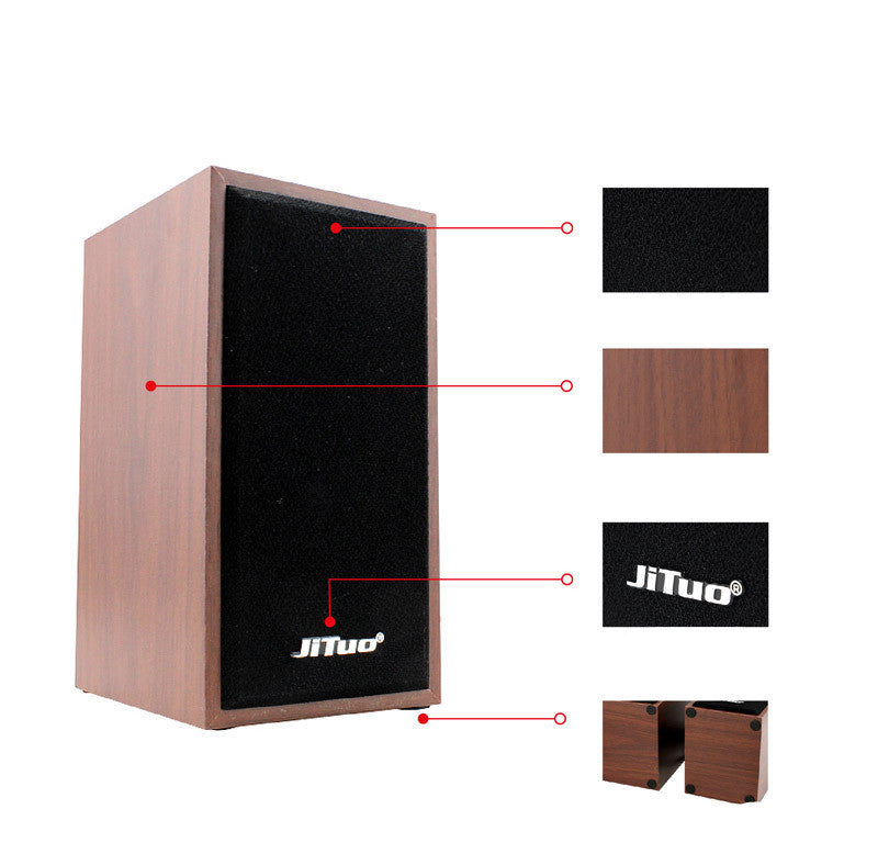 Wooden USB Audio Multimedia Speaker