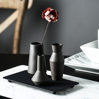 Abstract Electroplated Ceramic Flowerpot