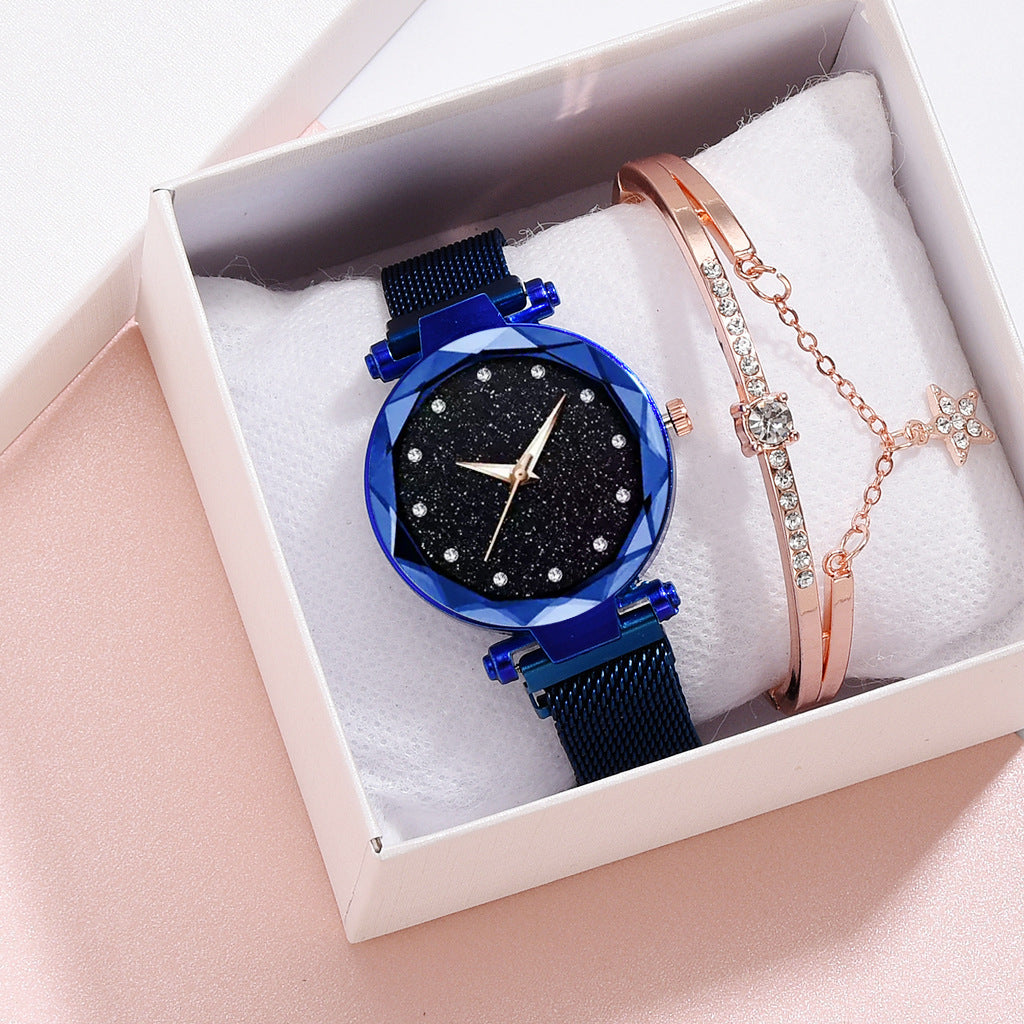 Luxury Women’s Starry Sky Magnet Buckle Bracelet Watch
