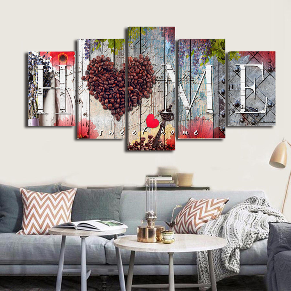 Oil Painting Wall Art – 5-Piece Decorative Board Set