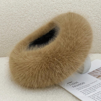 Winter Fur Thickened No-Top Hair Ring Hat