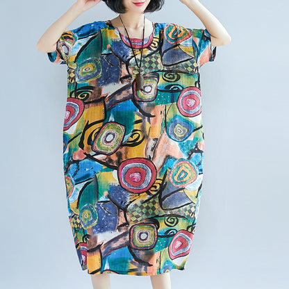 Slim short-sleeved dress