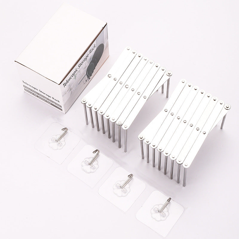 Stainless Steel Telescopic Shelf Folding Kitchen Storage