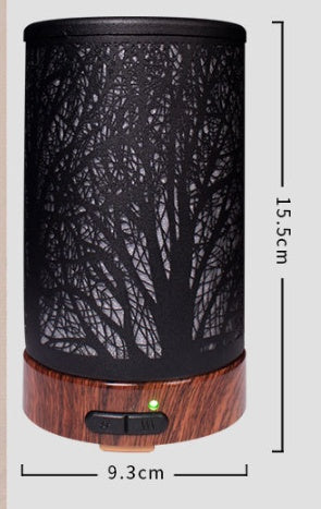 Tree Shadow Iron Art Aroma Diffuser Mute Humidifying Colorful Night Lamp Yoga Fragrance