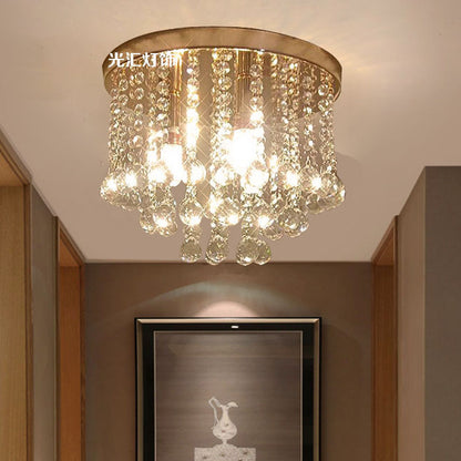 Round Crystal Aisle Entrance Corridor Ceiling Lighting