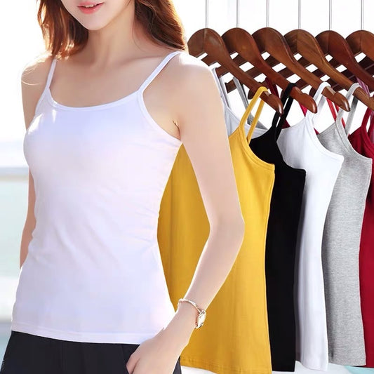 Pure color female wear cotton sling outside