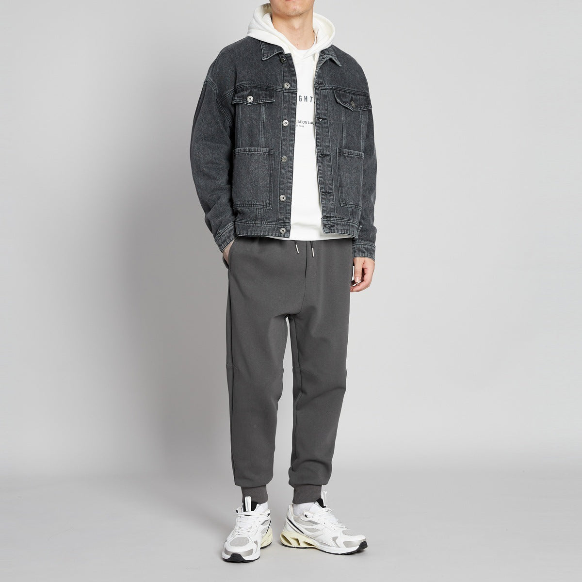 Autumn and Winter New Men's Wear Mid-waist Drawstring Casual Pants Men