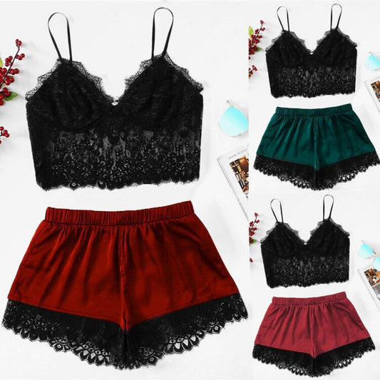 Women's Split Lace Cardigan Lingerie – Elegant and Cozy Sleepwear