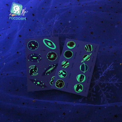 Waterproof Kids Aerospace Luminous Tattoo Stickers
